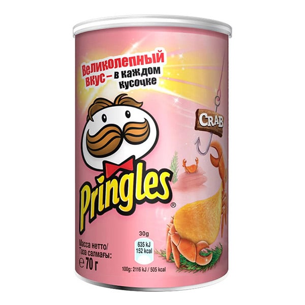 ЧИПСЫ ПРИНГЛС КРАБ 70г Чипсы Принглс Краб 70 г.